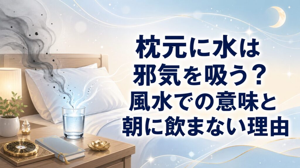 枕元に水は邪気を吸う?風水での意味と朝に飲まない理由 - 占いベース